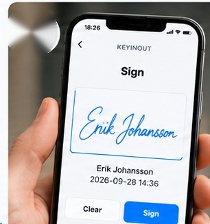 Digital signature in KeyInOut